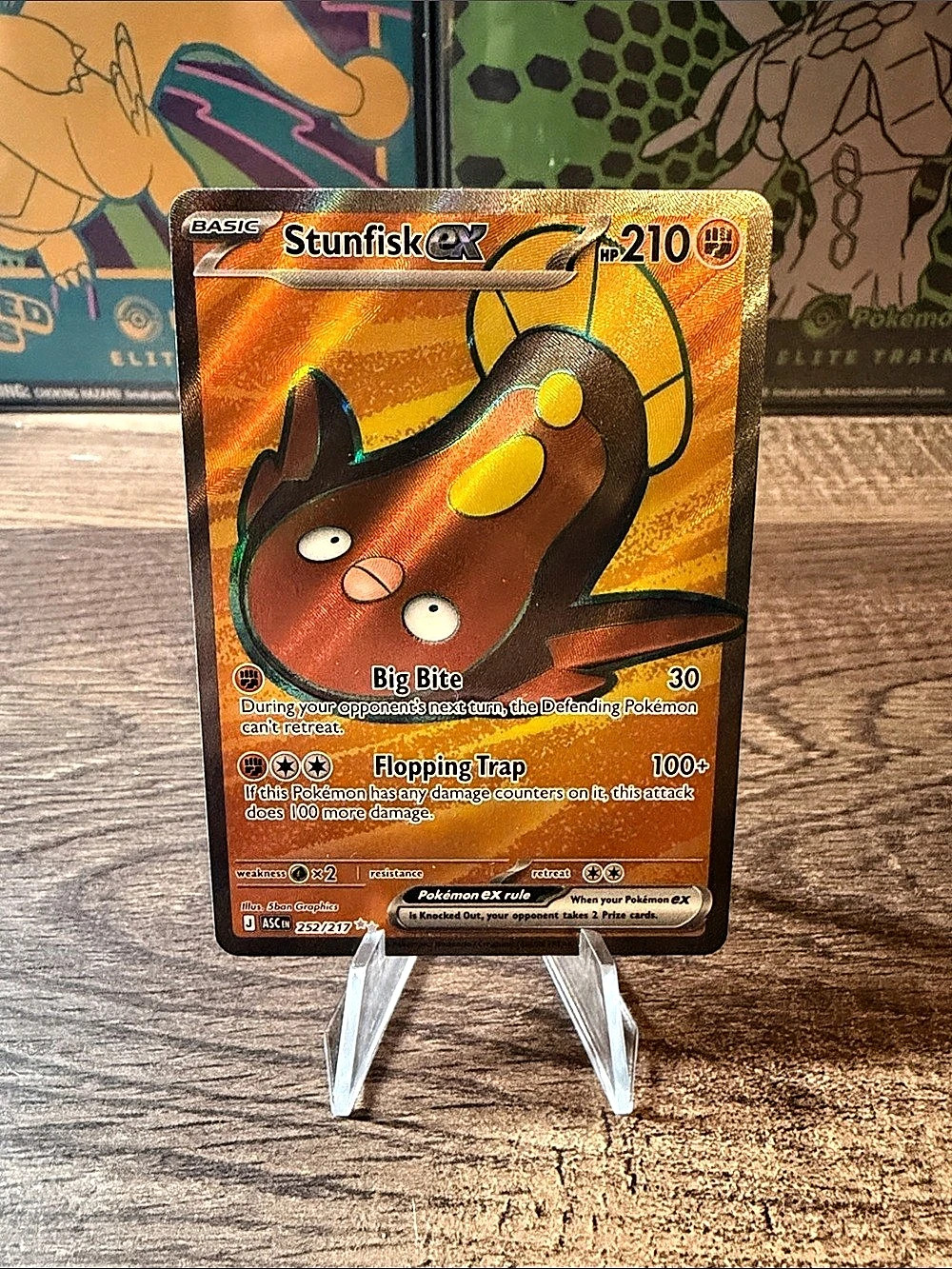 Pokémon Stunfisk ex - 252/217 Trading Card Foil